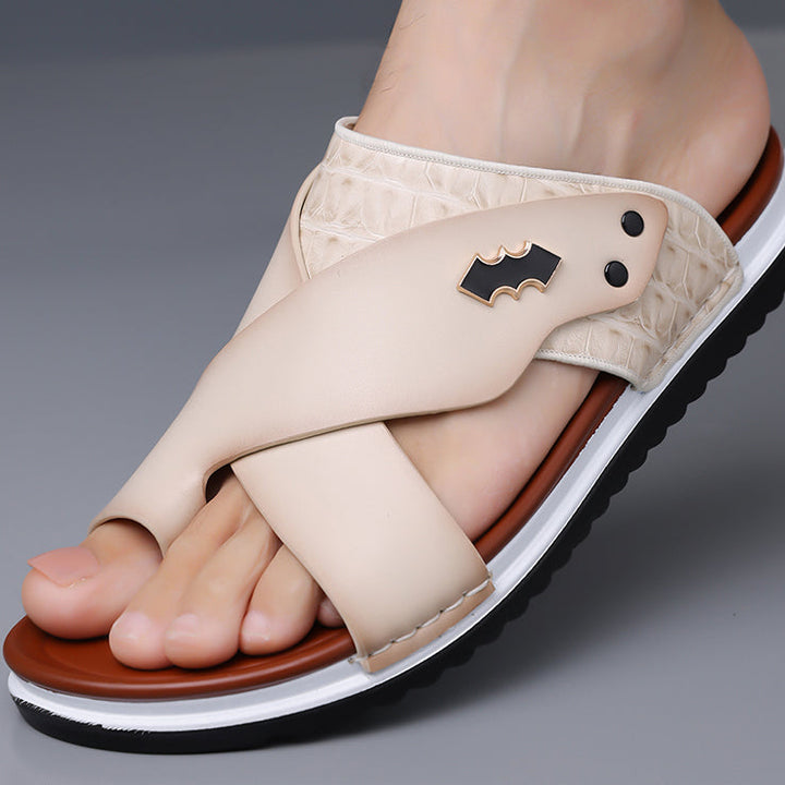 Rivello Leather Slides