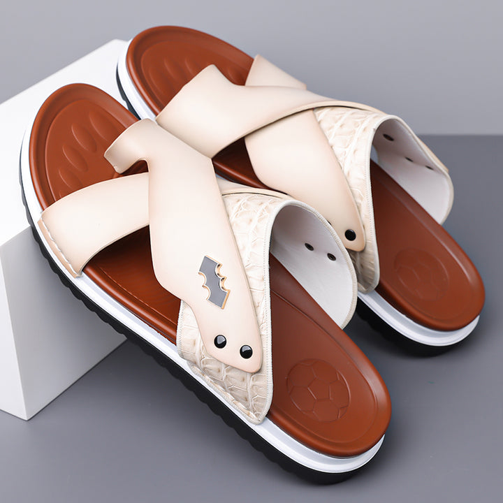 Rivello Leather Slides