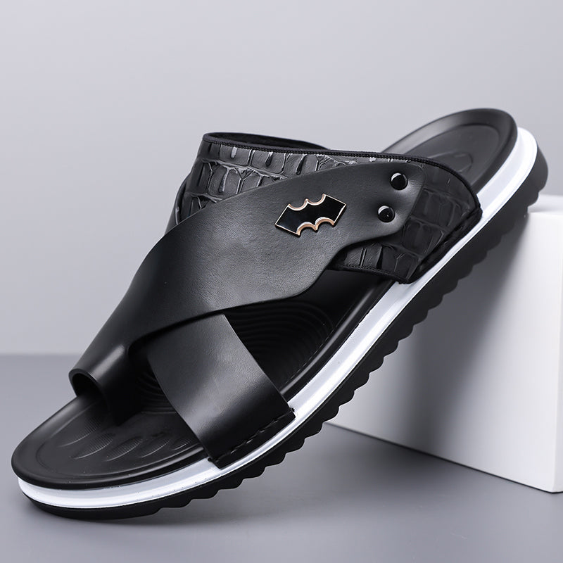 Rivello Leather Slides