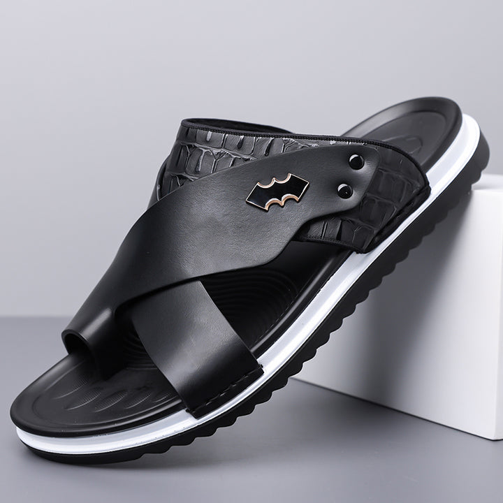 Rivello Leather Slides