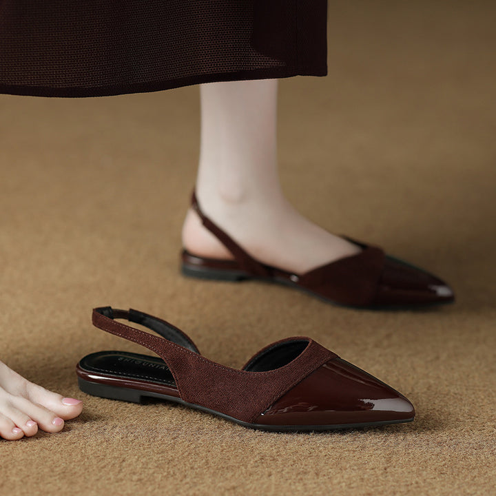 Cina Leather Slingbacks