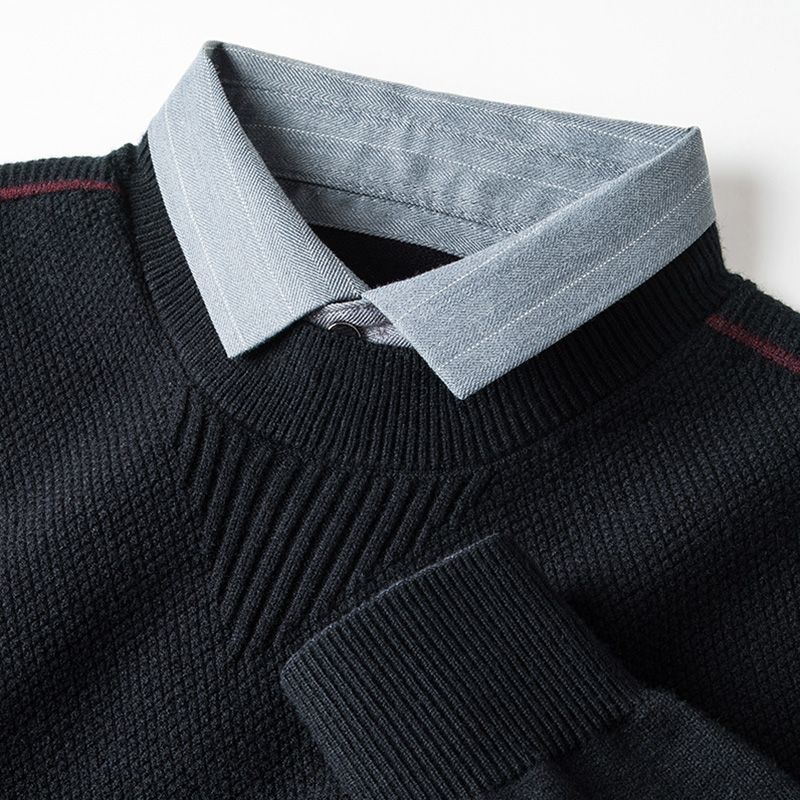Marven Jacquard Collared Sweater