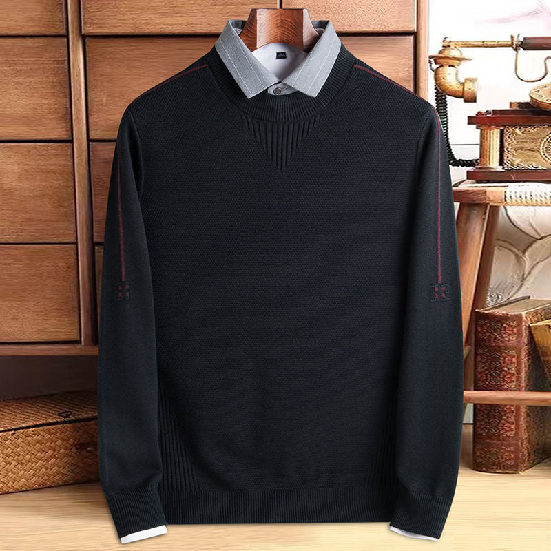 Marven Jacquard Collared Sweater