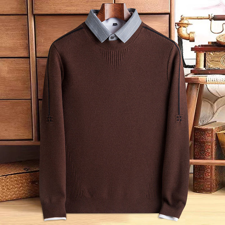 Marven Jacquard Collared Sweater