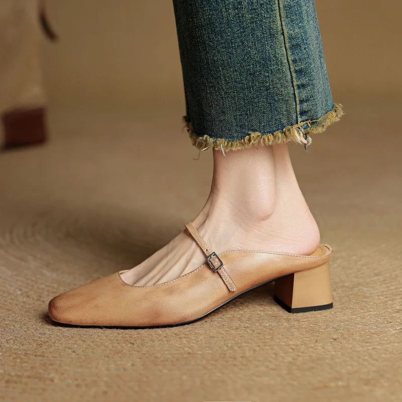 Maribel Leather Heels