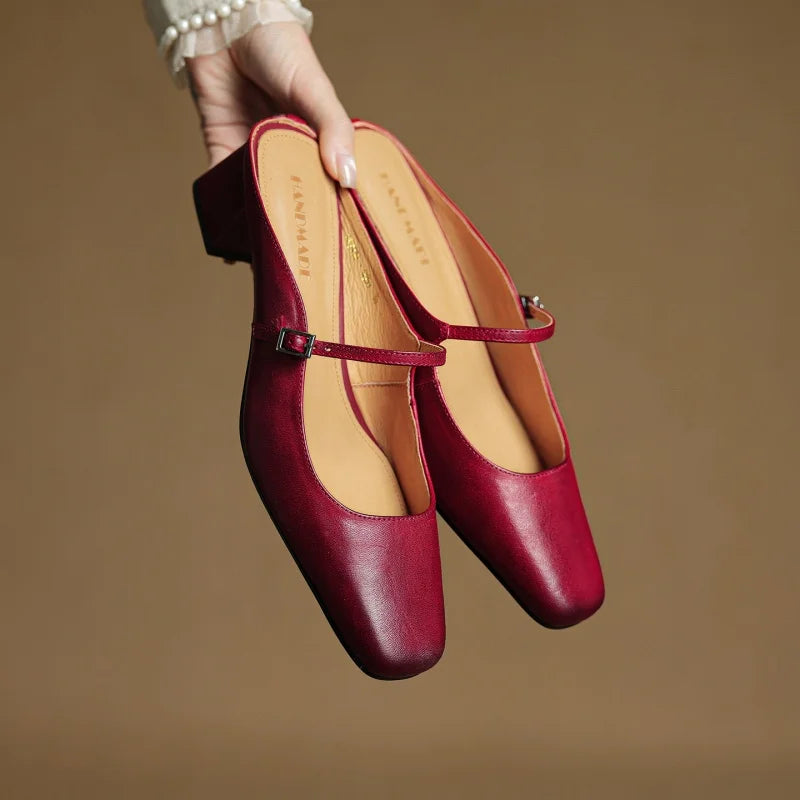 Maribel Leather Heels