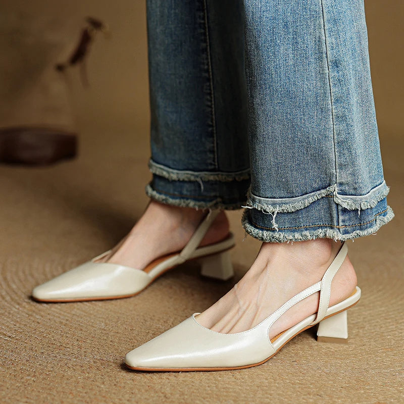 Sylvie Leather Heels