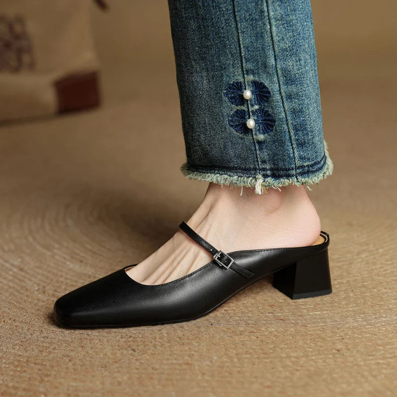 Maribel Leather Heels