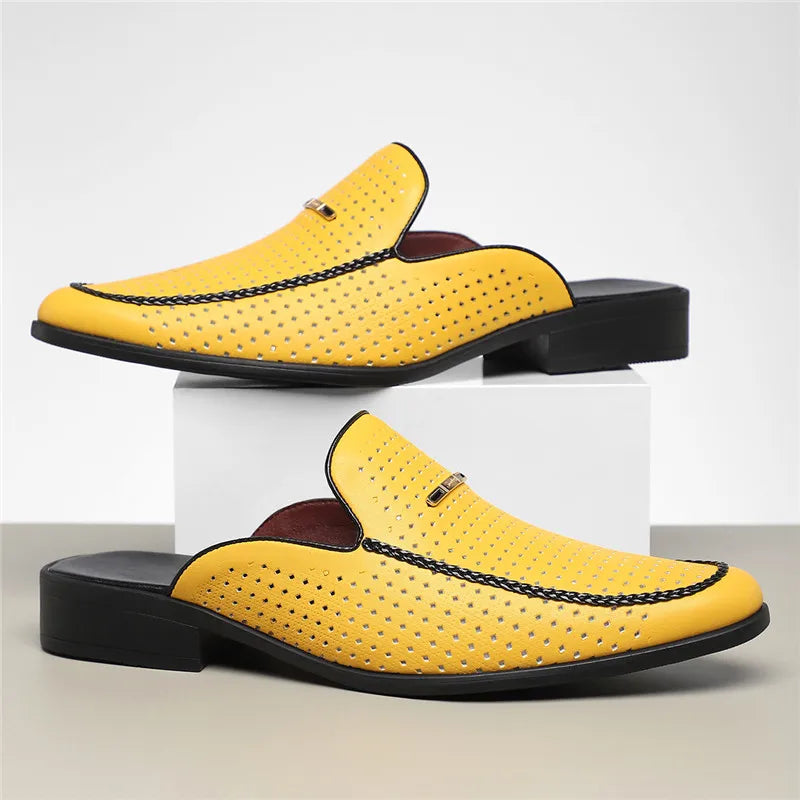 Roucier Genuine Leather Mules