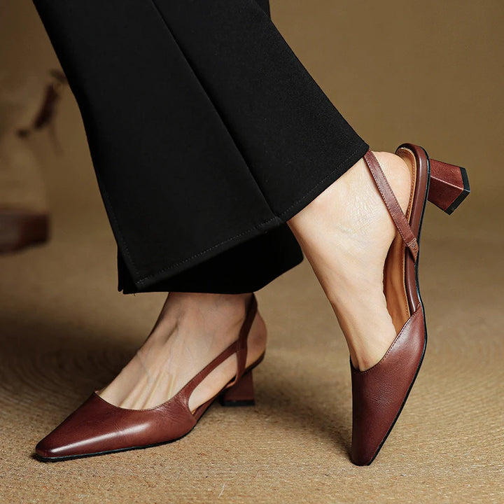 Sylvie Leather Heels