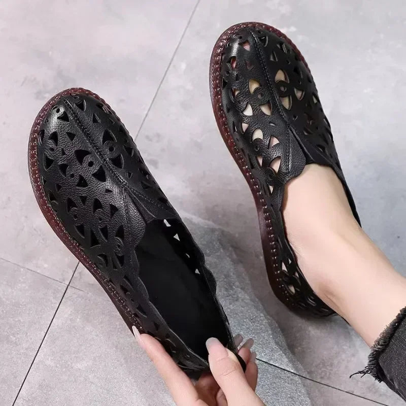 Sage Comfort Leather Flats