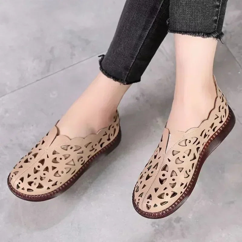 Sage Comfort Leather Flats