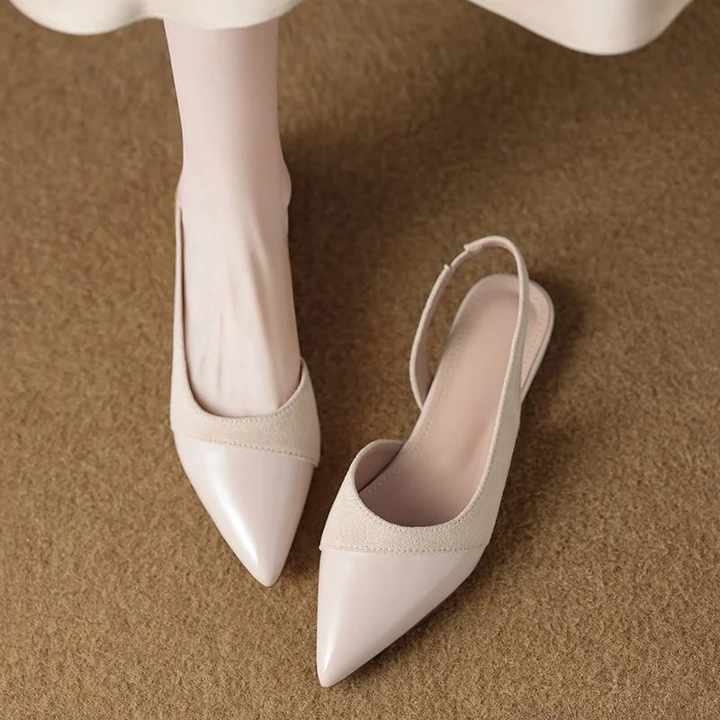 Cina Leather Slingbacks