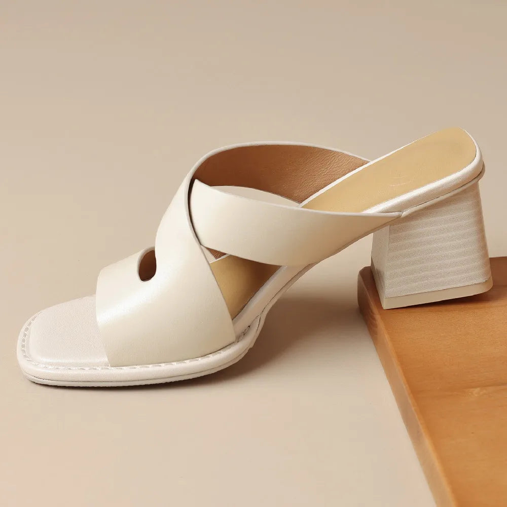 Avina Leather Heels