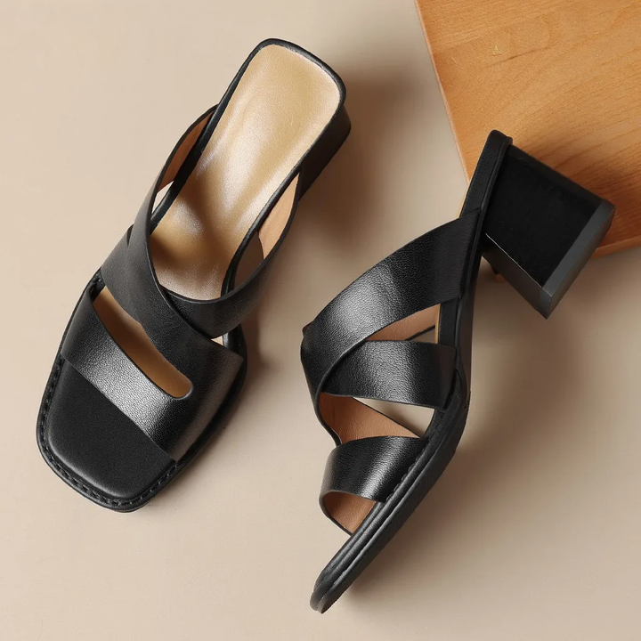 Avina Leather Heels