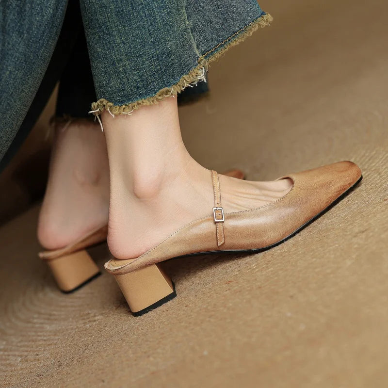 Maribel Leather Heels