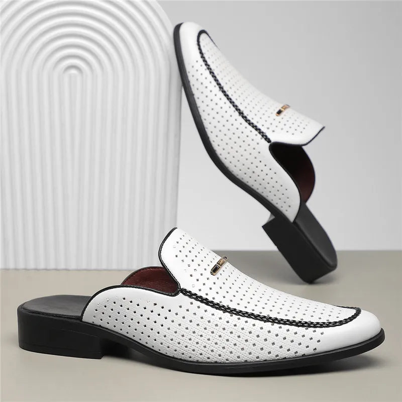 Roucier Genuine Leather Mules