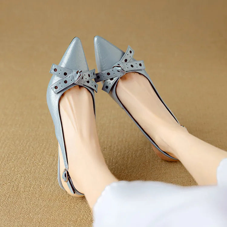 Leona Genuine Leather Heels