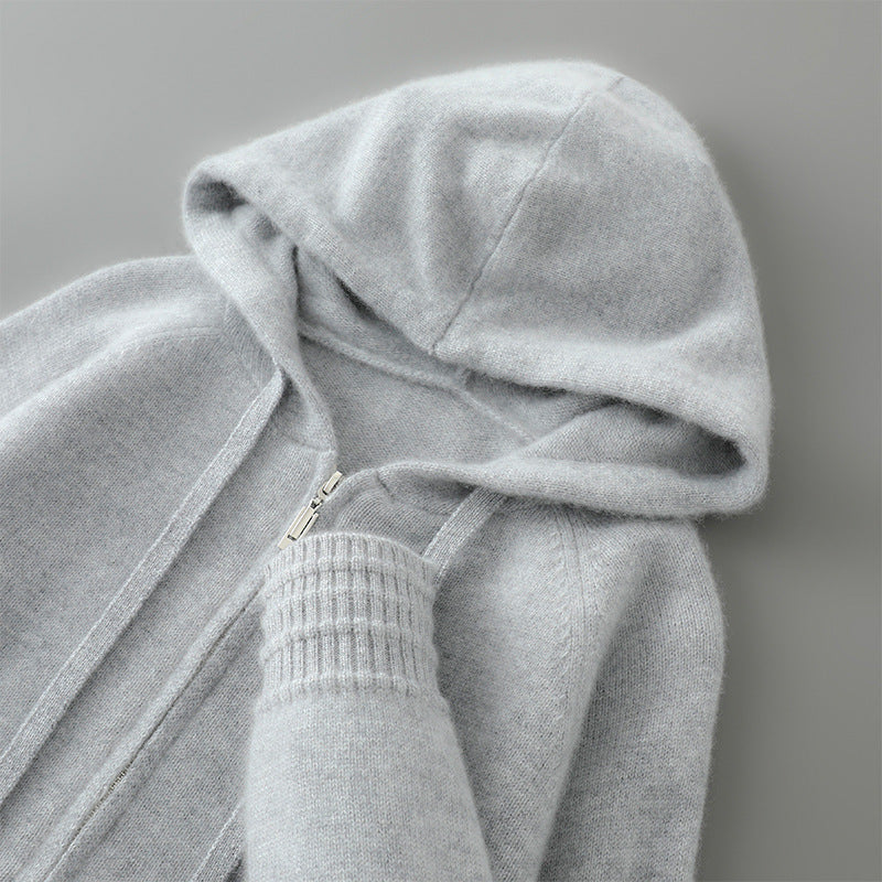 Valerio Cashmere Zip Hoodie