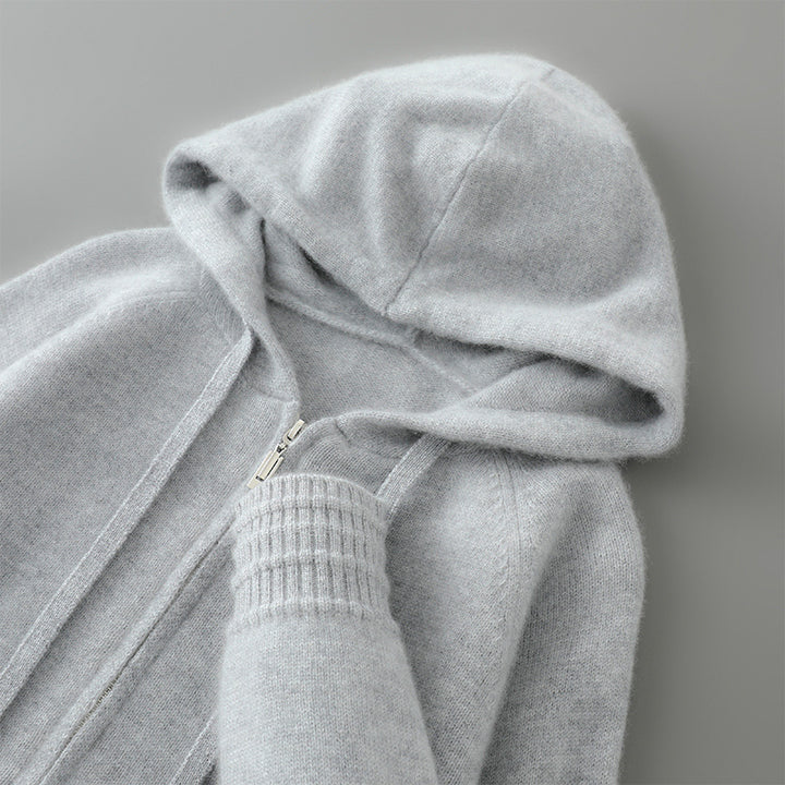 Valerio Cashmere Zip Hoodie