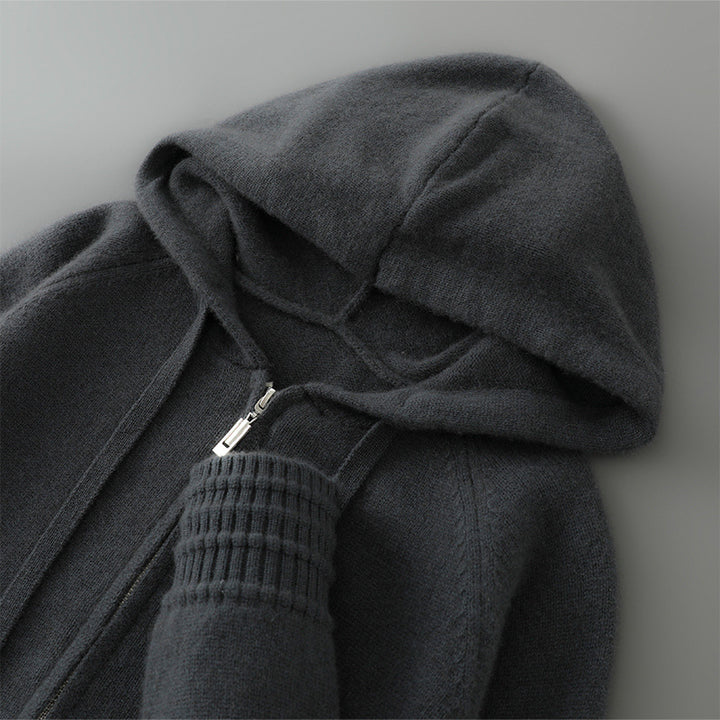 Valerio Cashmere Zip Hoodie