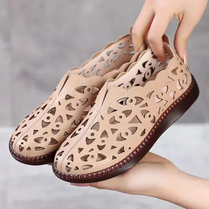 Sage Comfort Leather Flats