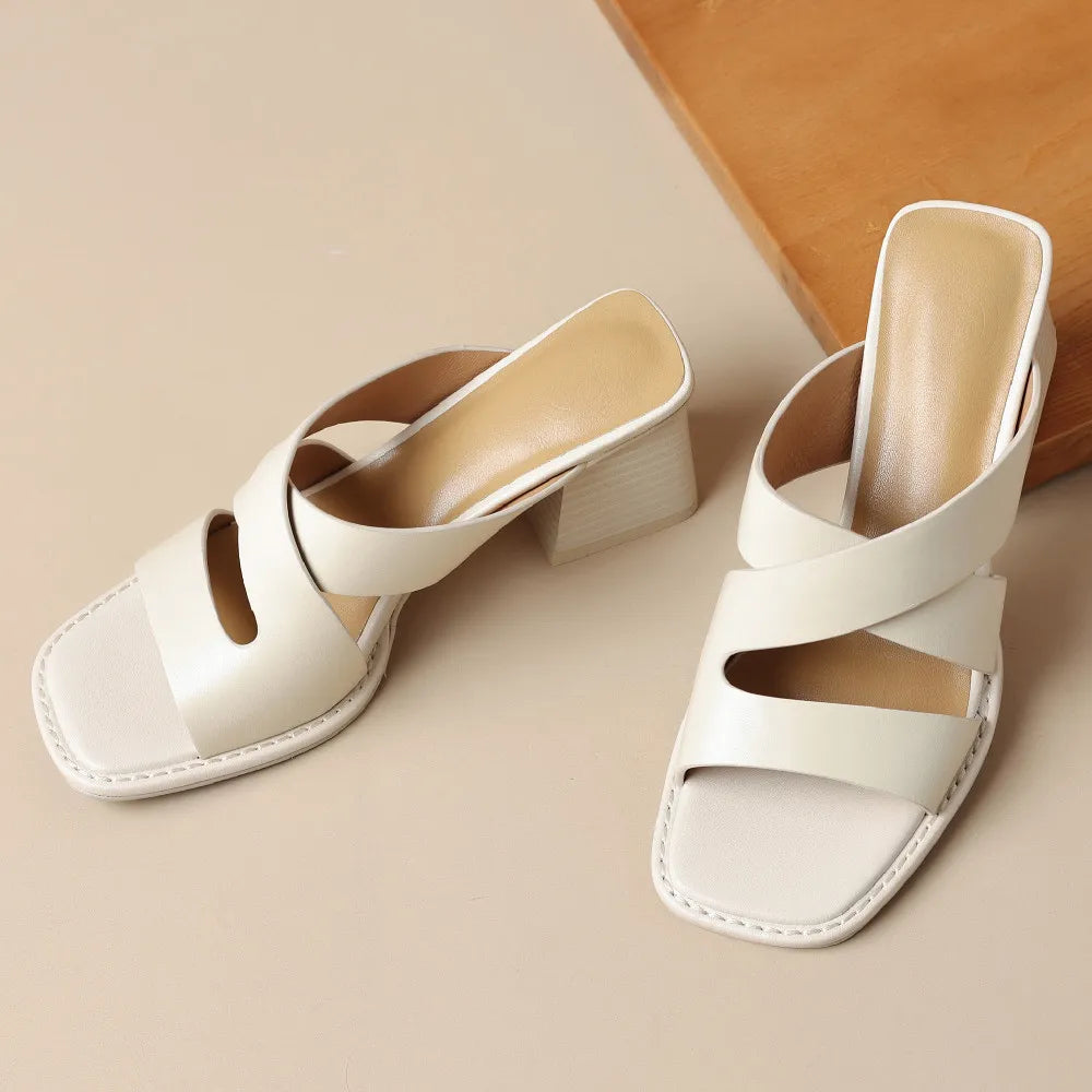 Avina Leather Heels