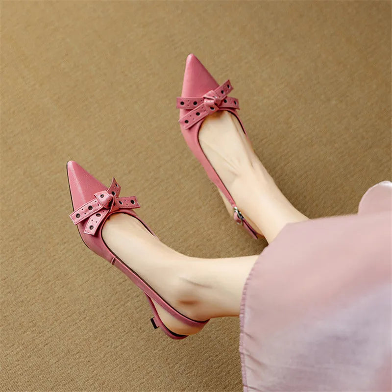 Leona Genuine Leather Heels