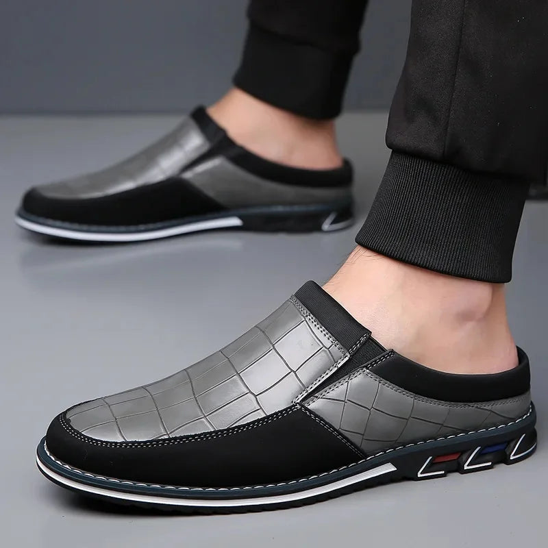 Cavari Leather Mules