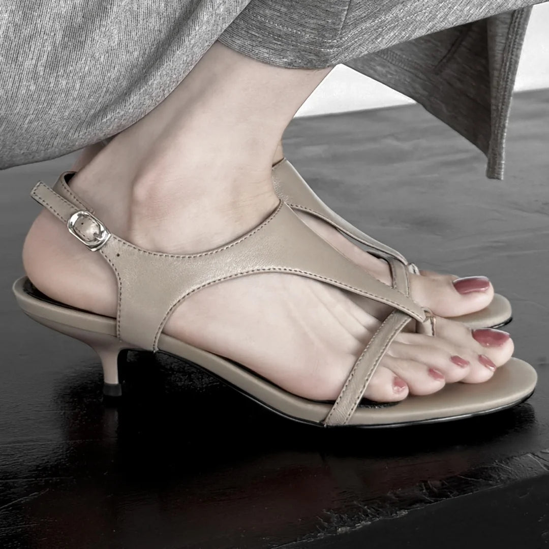Savannah Leather Slingback Heels