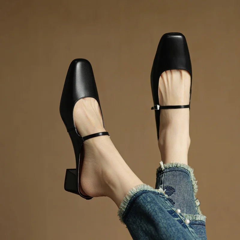 Maribel Leather Heels