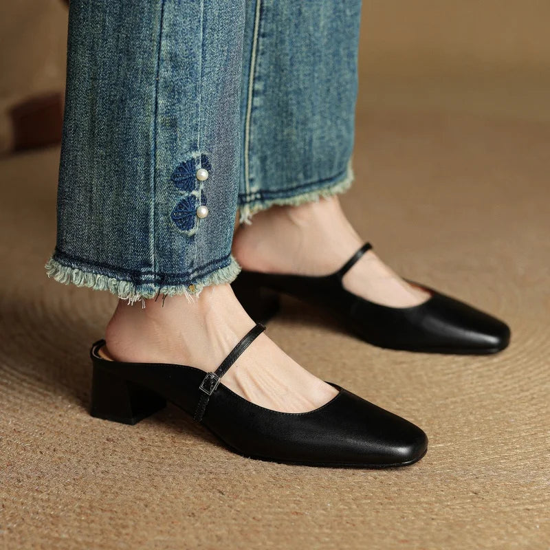 Maribel Leather Heels