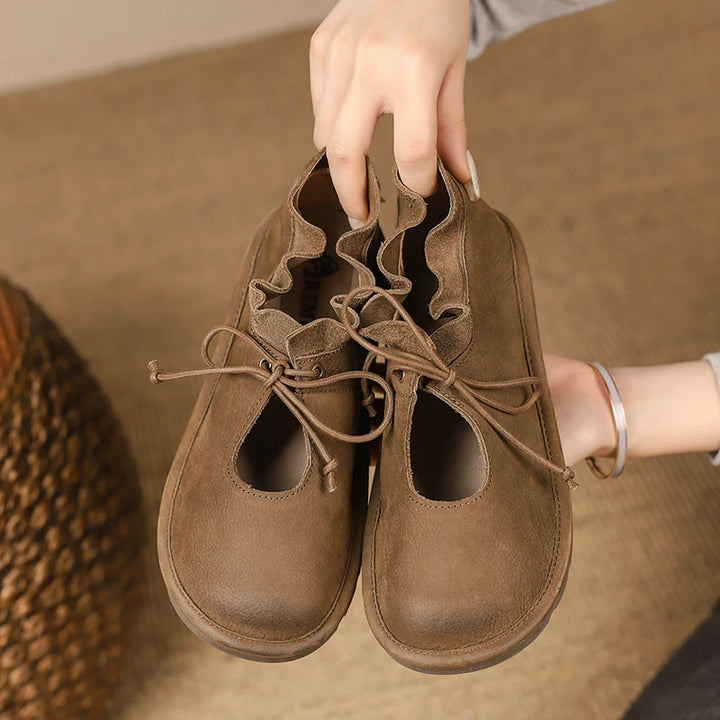 Clara Leather Flats