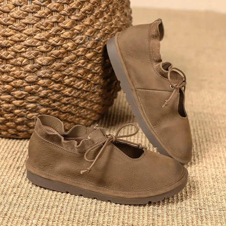 Clara Leather Flats