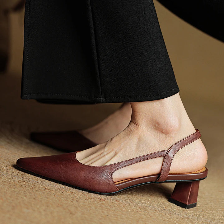 Sylvie Leather Heels