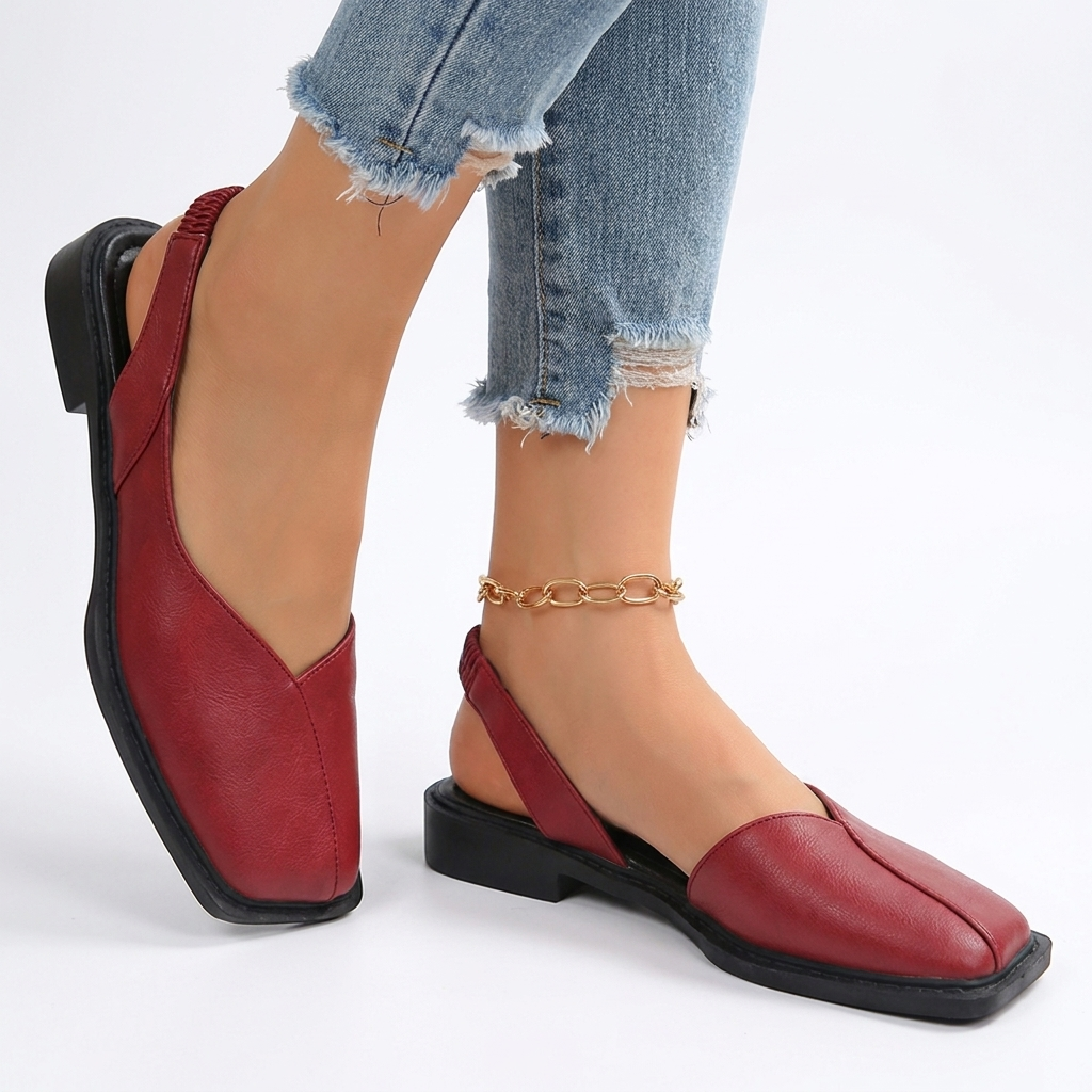 Salma Leather Flats