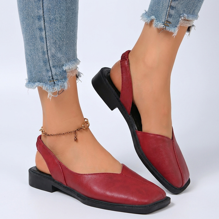 Salma Leather Flats
