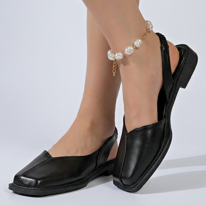 Salma Leather Flats