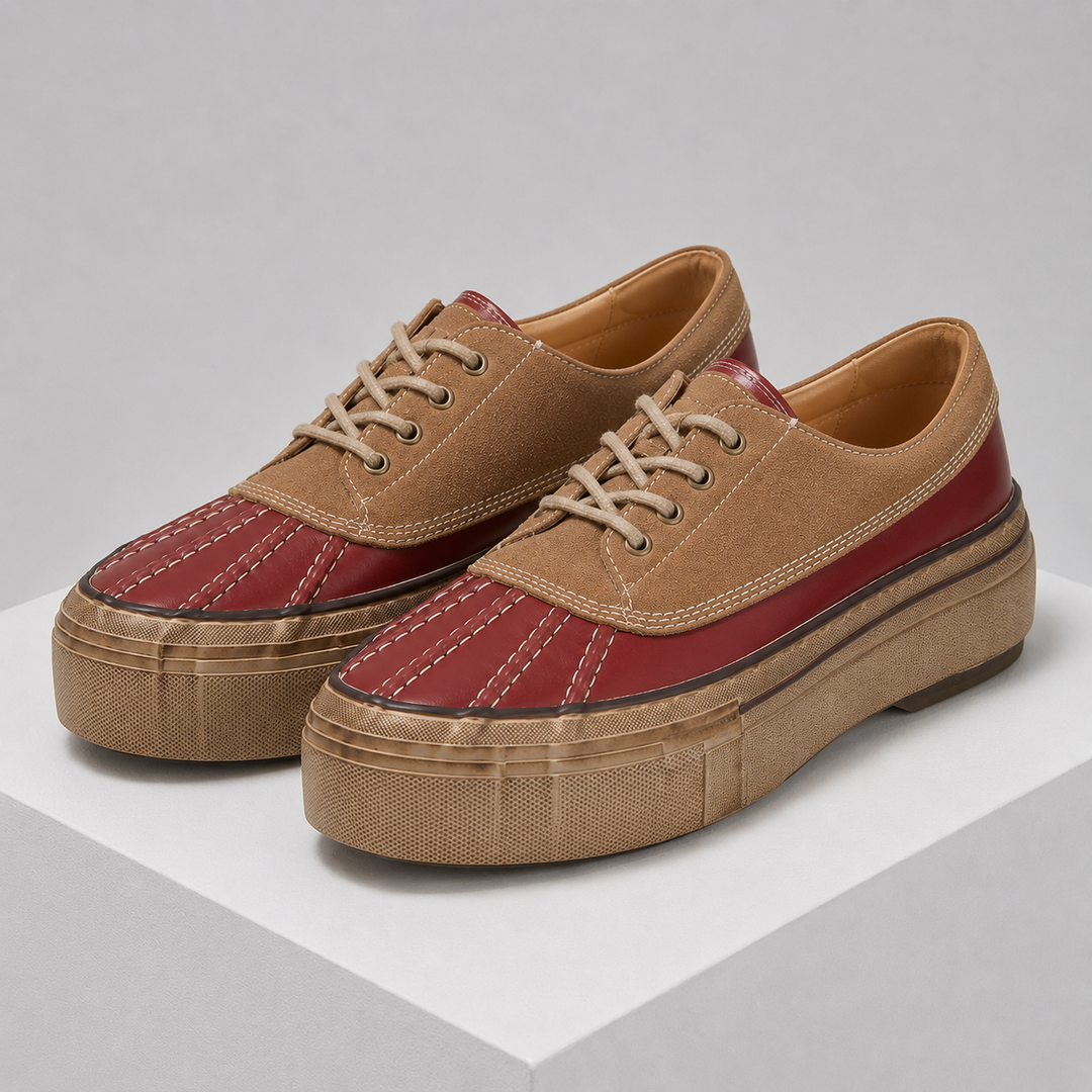 Porto Leather Platform Sneakers