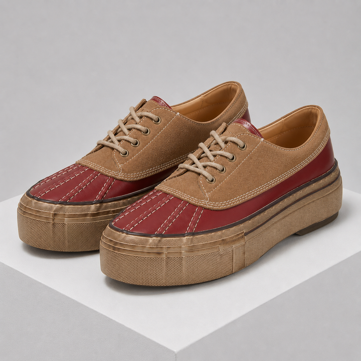 Porto Leather Platform Sneakers