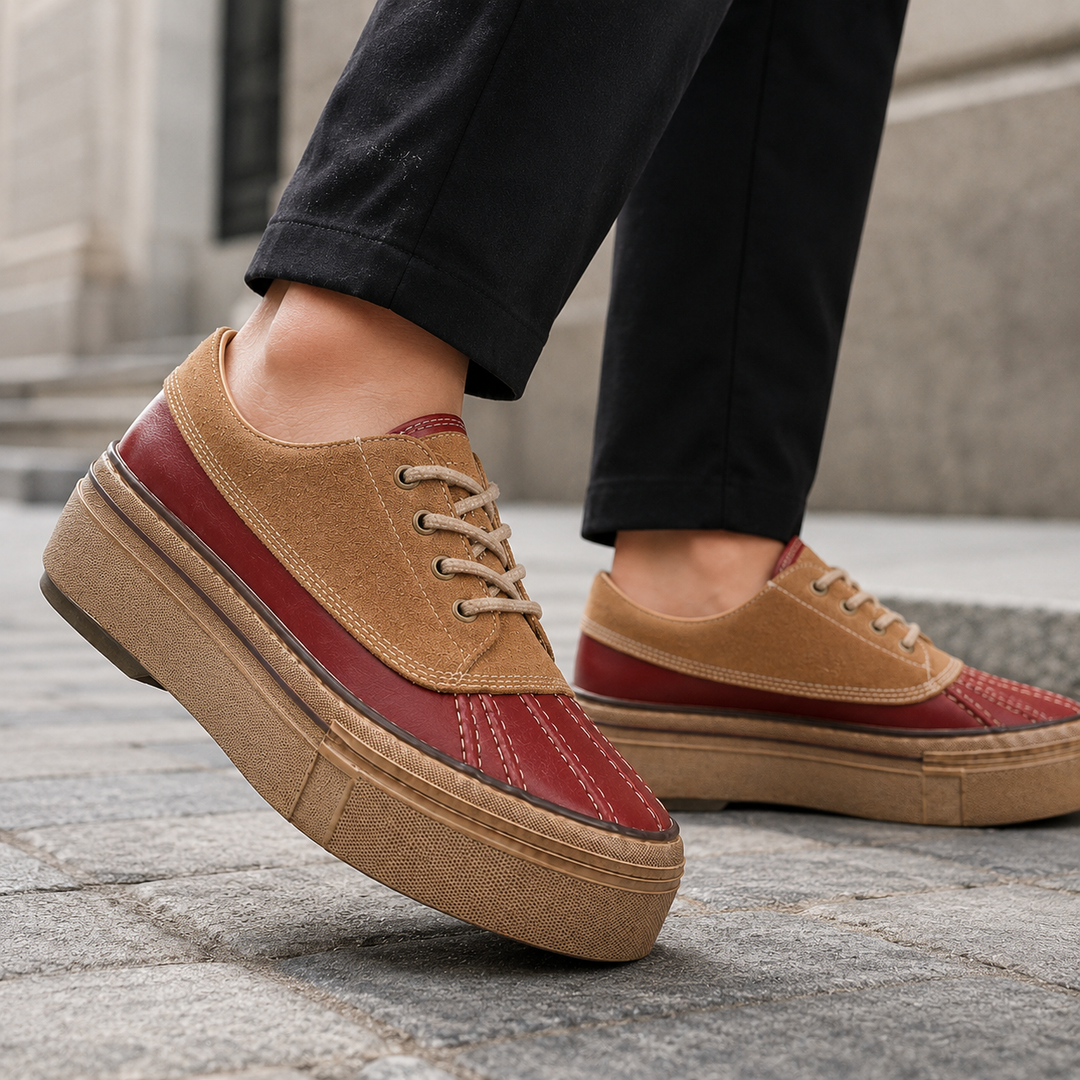 Porto Leather Platform Sneakers