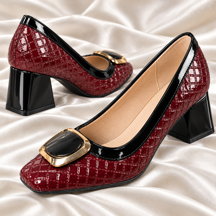 Varetta Buckle Leather Heels
