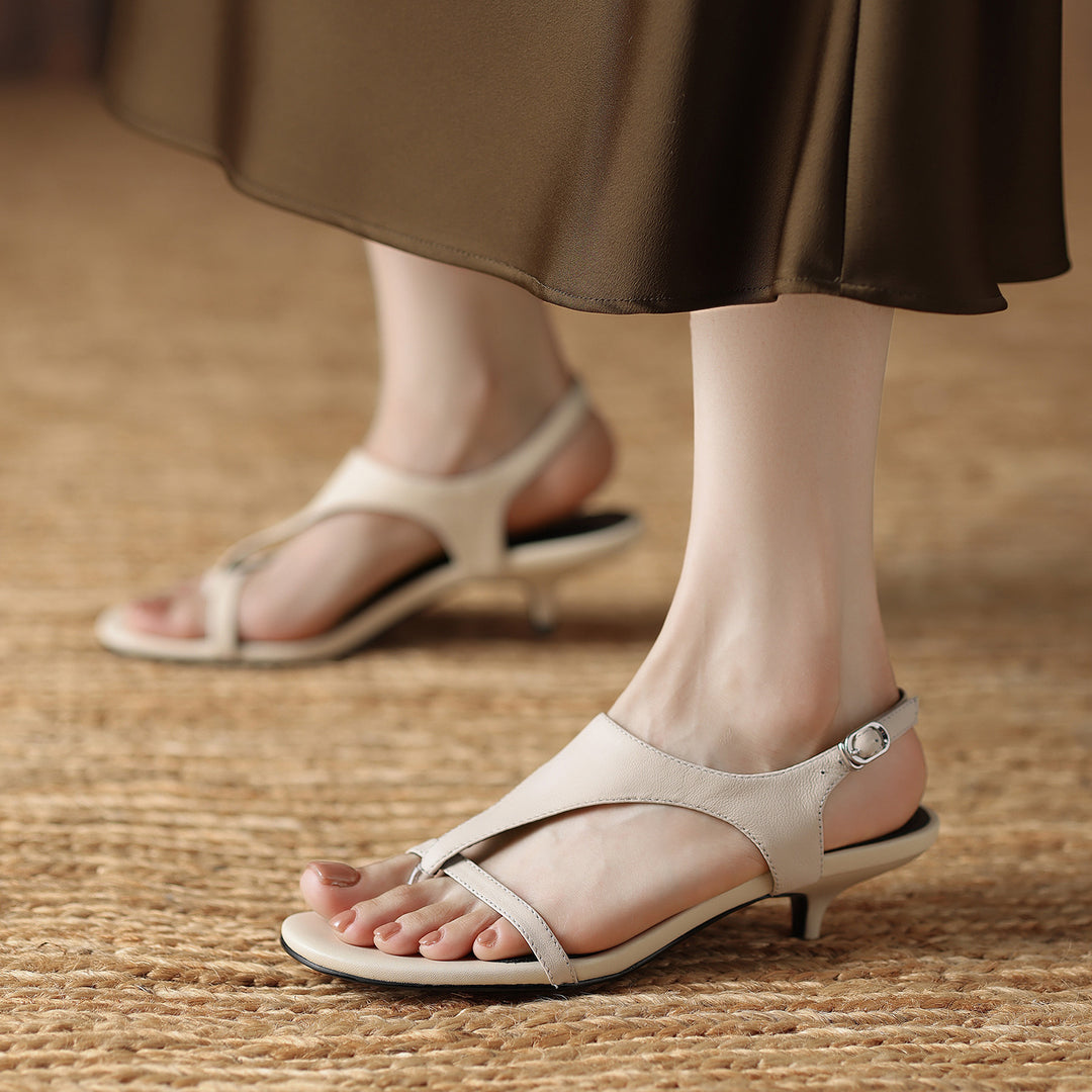 Savannah Leather Slingback Heels
