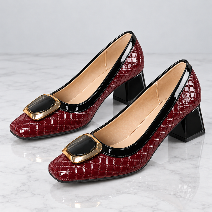 Varetta Buckle Leather Heels